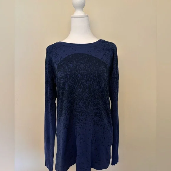 LULULEMON Dark Blue Swiftly Tech Long Sleeve 2.0 Crew Top 12 large - Picture 2 of 8